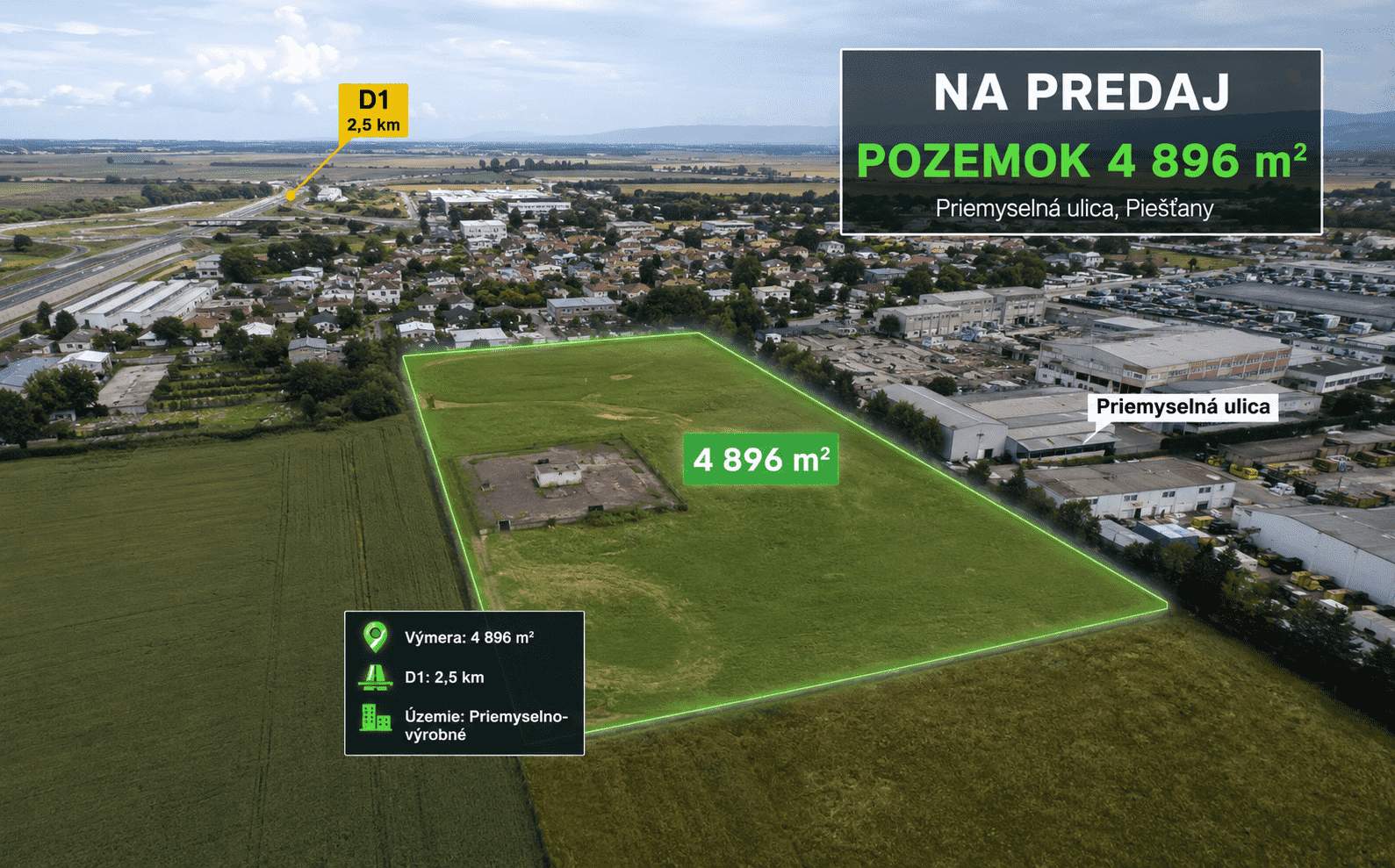 FOX - Pozemok pre výrobu, sklady a logistiku | 4 896 m² | atraktívna cena - 1